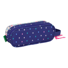 Trousse Benetton Drop 2 compartiments 1L bleu foncé