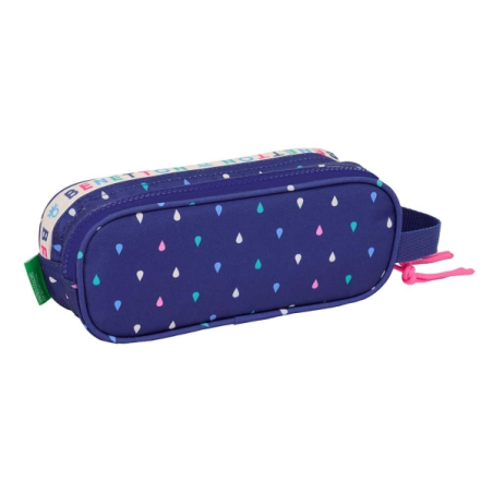 Trousse Benetton Drop 2 compartiments 1L bleu foncé