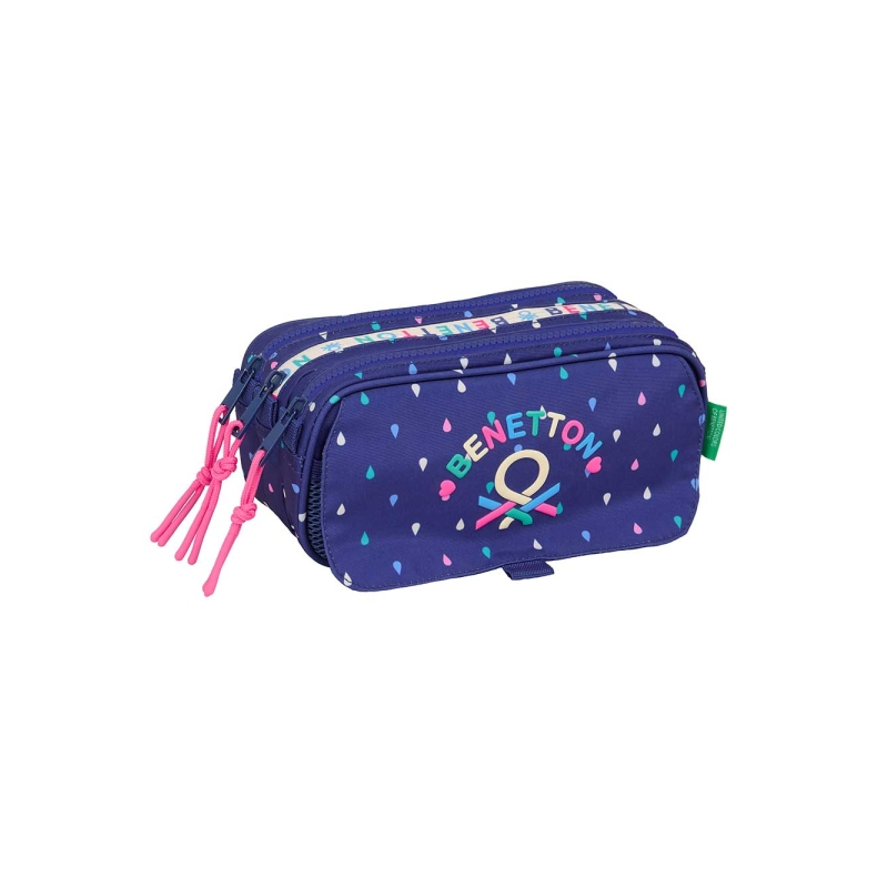 Trousse 3 compartiments Benetton Drop bleu foncé 1,72L Trousse 3 compartiments Benetton Drop bleu foncé 1,72L