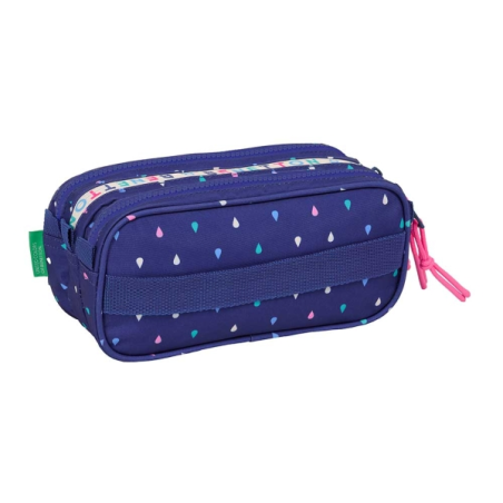 Trousse 3 compartiments Benetton Drop bleu foncé 1,72L