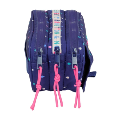 trousse bleu foncé trois compartiments