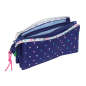 Trousse 3 compartiments Safta Benetton Drop bleu foncé 0,6L