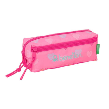 trousse cœur rose trois compartiments