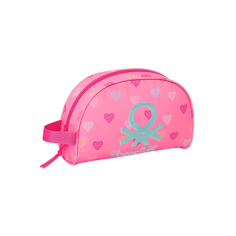 Trousse de toilette Benetton Heart 5 L rose avec poignée trolley