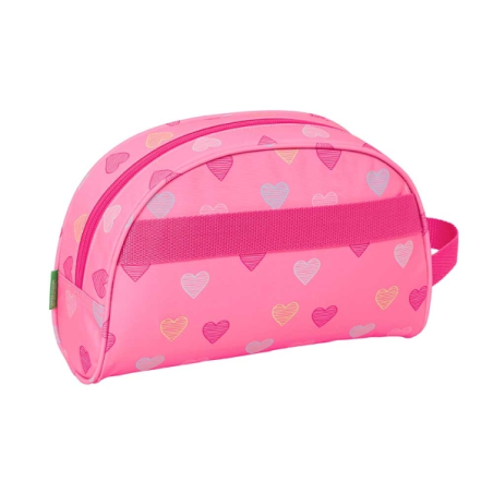 Trousse de toilette Benetton Heart 5 L rose avec poignée trolley