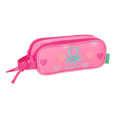 trousse cœur rose deux compartiments