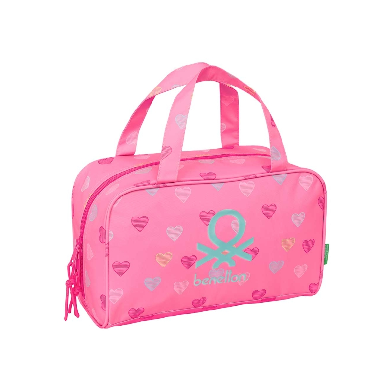 Trousse de toilette Benetton Heart 8L rose doublée Trousse de toilette Benetton Heart 8L rose doublée