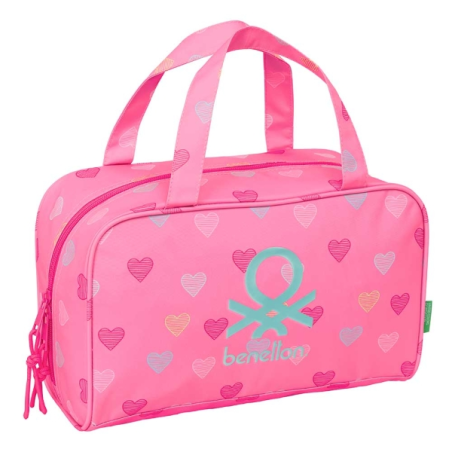 trousse toilette rose poignées Benetton