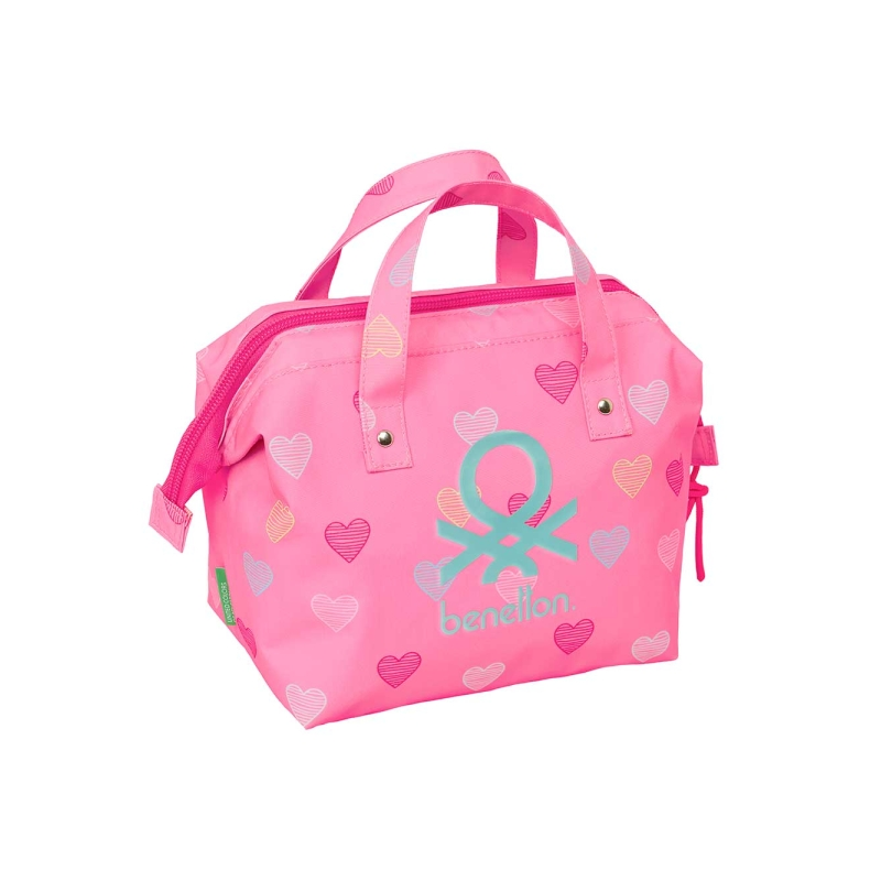Trousse de toilette cœur Benetton 5,8L rose doublée