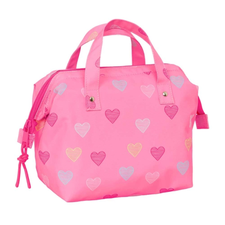 Trousse de toilette cœur Benetton 5,8L rose doublée