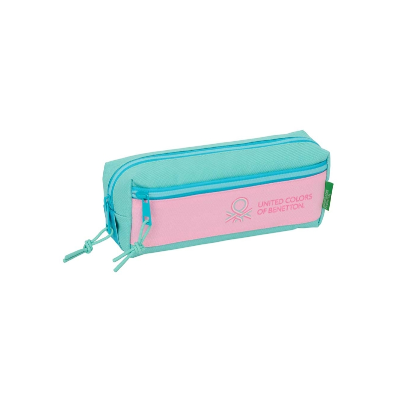 Trousse 3 compartiments Safta Benetton rose pastel 0,98L Trousse 3 compartiments Safta Benetton rose pastel 0,98L