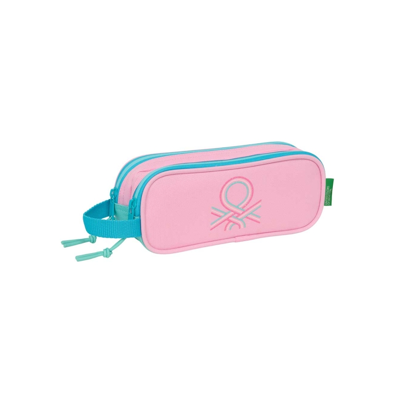 Trousse Benetton Dolce 2 compartiments rose pastel 1L Trousse Benetton Dolce 2 compartiments rose pastel 1L