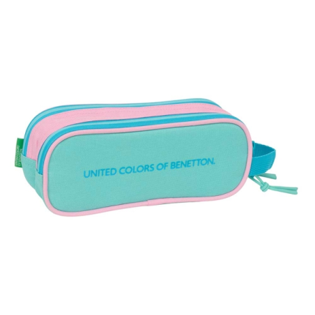 Trousse Benetton Dolce 2 compartiments rose pastel 1L