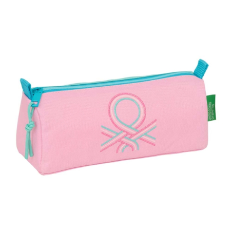 Trousse rose pastel fermeture éclair