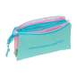 Trousse 3 compartiments Safta Benetton rose pastel 0,6L