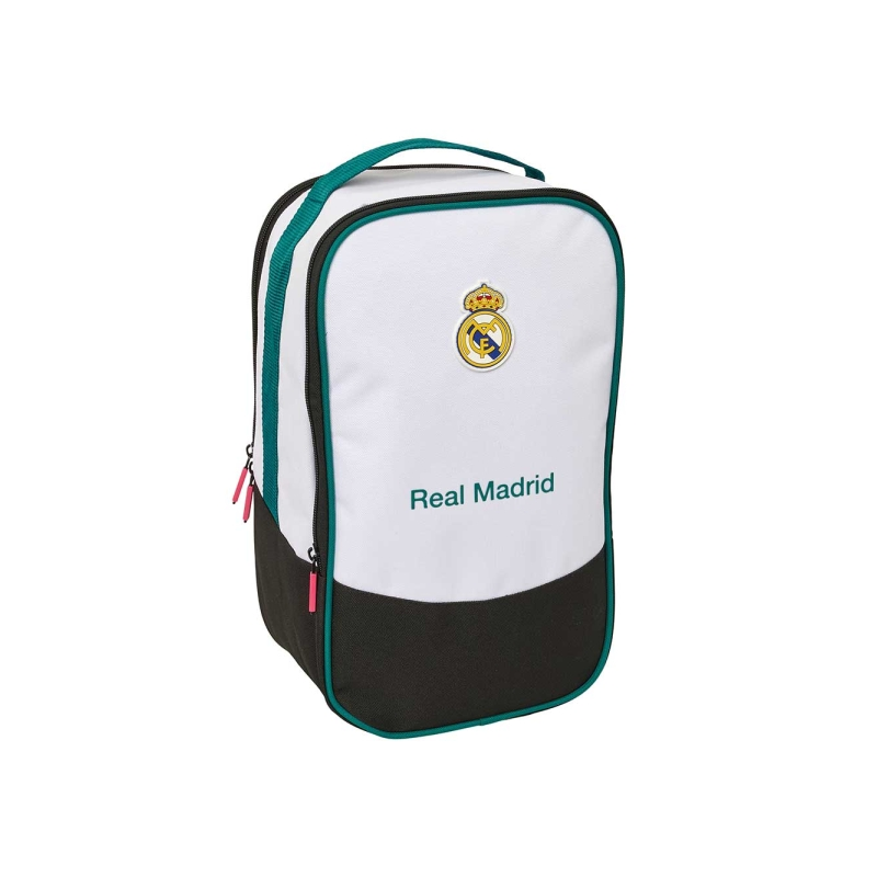 Sac à chaussures double Real Madrid 26/27 noir et blanc Safta