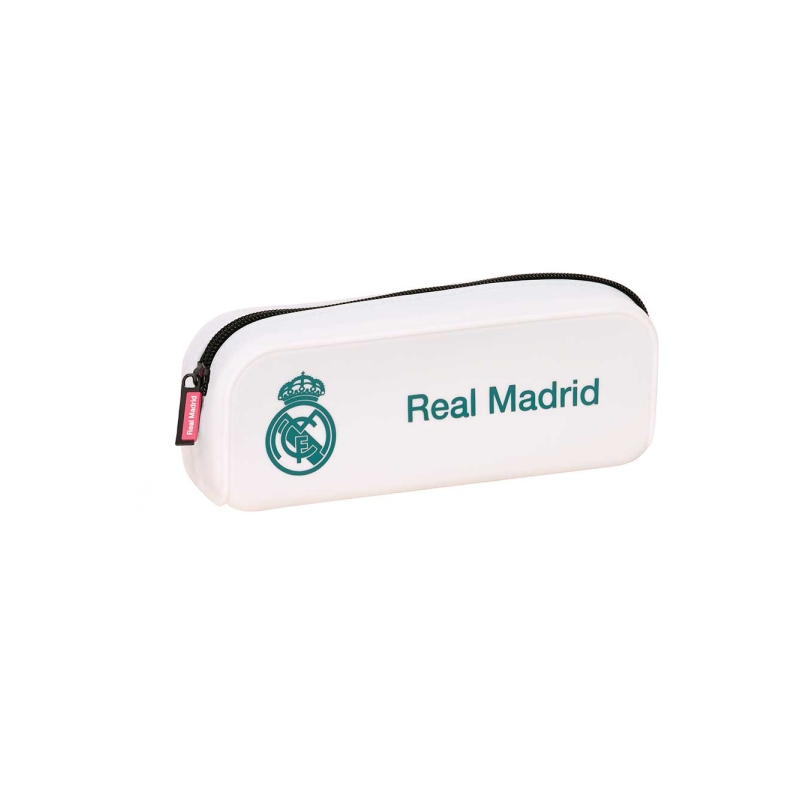 Trousse Real Madrid 26/27 en silicone blanche 18,5 x 7,5 x 5,5 cm