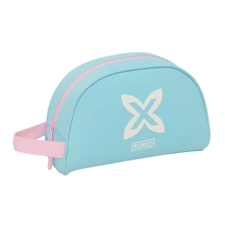 trousse bleu pastel poignée latérale