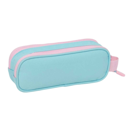 Trousse 2 compartiments Safta Munich Sky bleu pastel 21 x 8 x 6 cm