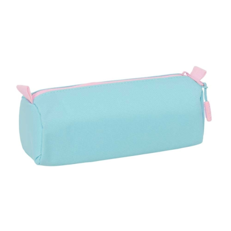 Trousse 1 compartiment zippé bleu pastel 21x8x7cm