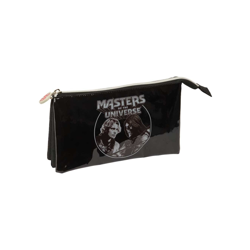 Trousse Masters of the Universe à 3 compartiments, gris et noir, 22 x 12 x 3 cm