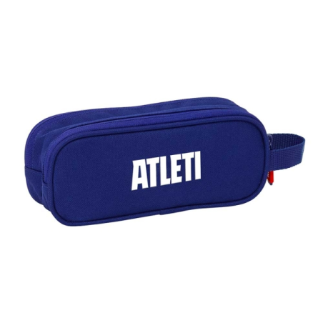 Trousse Atletico de Madrid 2 compartiments bleu marine 21x8x6cm