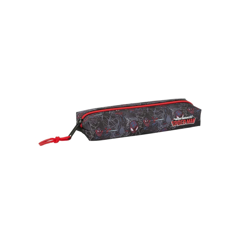 Trousse Safta Miles Morales noir rouge 0,53L 220x70x40mm Trousse Safta Miles Morales noir rouge 0,53L 220x70x40mm