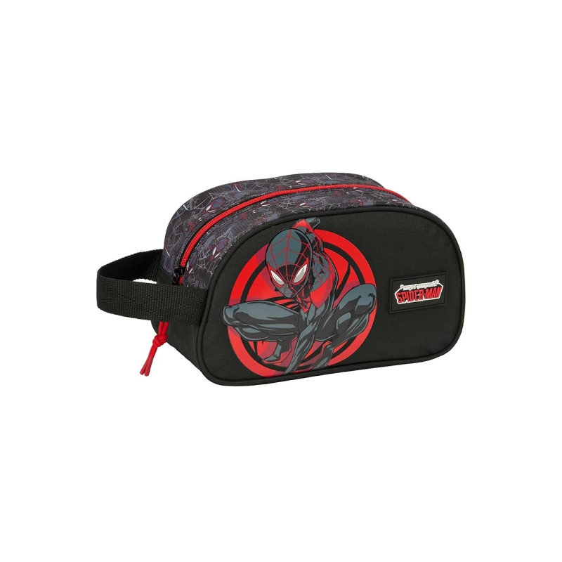 Trousse de toilette Safta Miles Morales 5L noir rouge