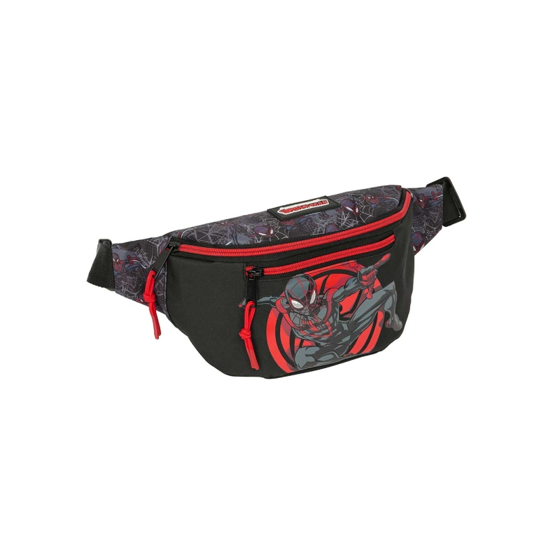 Sac banane Safta Miles Morales noir rouge 2,49L