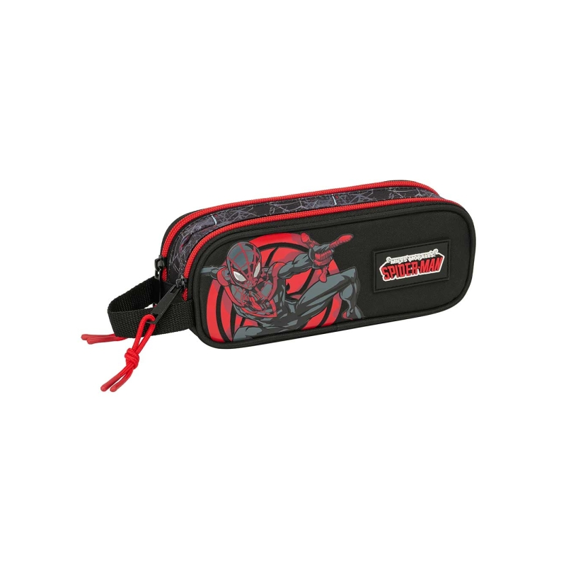 Trousse Safta Miles Morales 2 compartiments noir rouge 1L Trousse Safta Miles Morales 2 compartiments noir rouge 1L