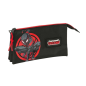 Trousse Safta Miles Morales 3 compartiments noir rouge 0,6L