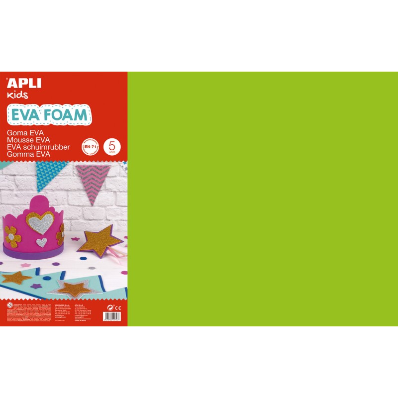 Appli Lot de 5 Mousse Vert clair EVA