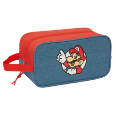 sac à chaussures Super Mario rouge et bleu