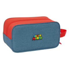 Super Mario sac à chaussures 6 L rouge et bleu 29 x 15 x 14 cm