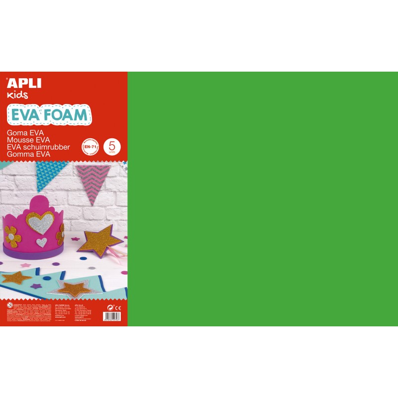 Appli Lot de 5 Mousse Vert EVA