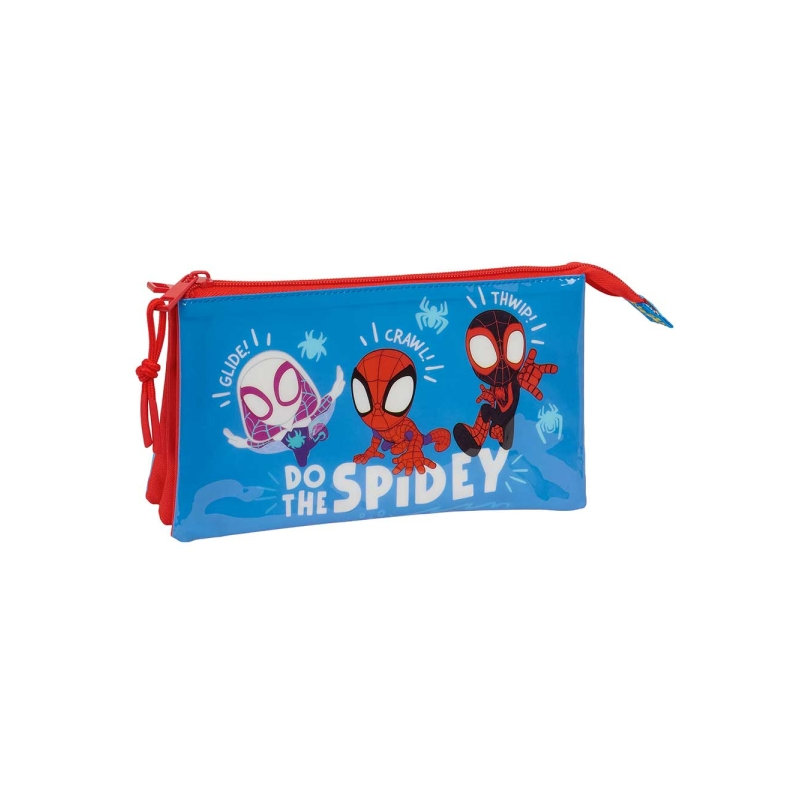 Trousse Spidey 3 compartiments Safta rouge et bleu 0,6L Trousse Spidey 3 compartiments Safta rouge et bleu 0,6L