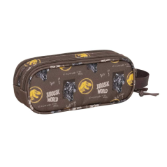 Trousse Jurassic World 2 compartiments brun 210x60x80 mm
