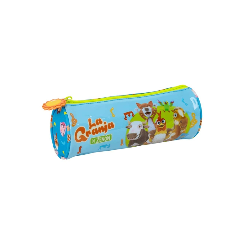 Trousse ronde La Granja de Zenon bleu jaune 20x7x7 cm Trousse ronde La Granja de Zenon bleu jaune 20x7x7 cm