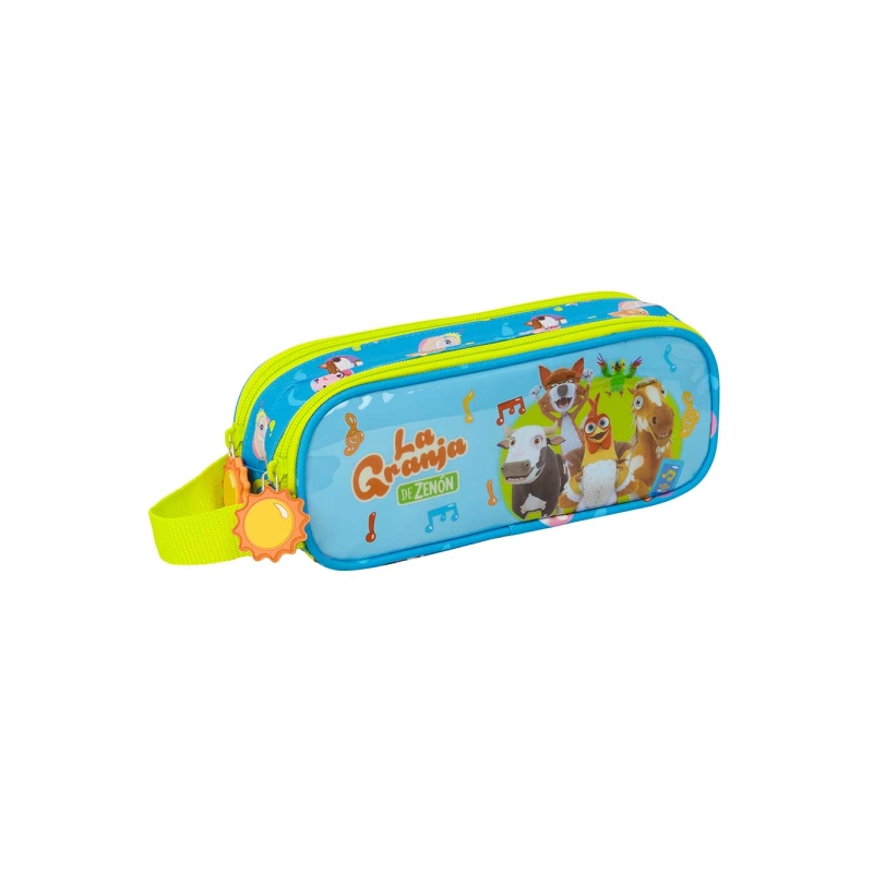 Safta La Granja de Zenon trousse 2 compartiments bleu jaune 1L Safta La Granja de Zenon trousse 2 compartiments bleu jaune 1L