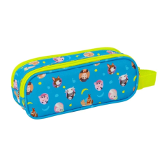 Safta La Granja de Zenon trousse 2 compartiments bleu jaune 1L