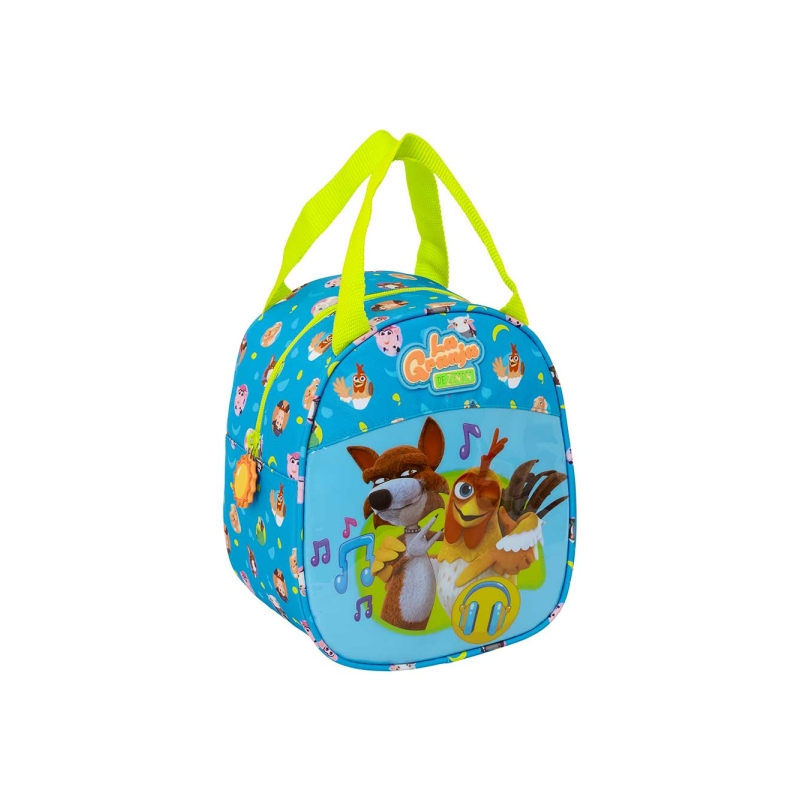 Sac isotherme La Granja de Zenon bleu jaune 19x22x14 cm Sac isotherme La Granja de Zenon bleu jaune 19x22x14 cm