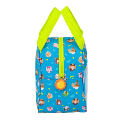 sac isotherme bleu jaune poignée
