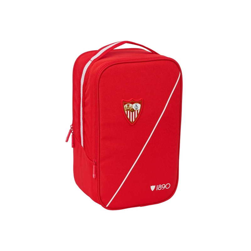Sac à chaussures double Sevilla FC rouge 21x36x16 avec poignée Sac à chaussures double Sevilla FC rouge 21x36x16 avec poignée