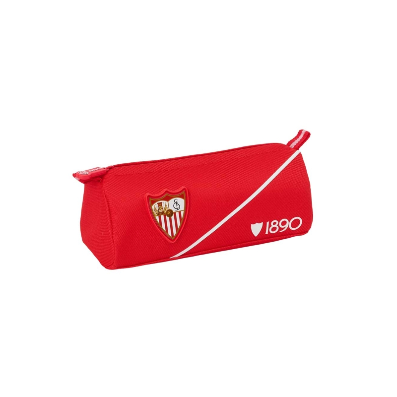 Trousse un compartiment Sevilla FC rouge 21x8x7 cm