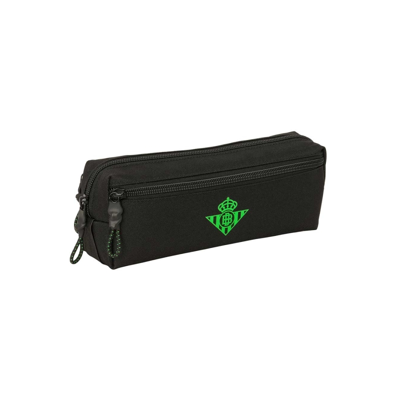 Trousse 3 compartiments Real Betis Balompié noir et vert 22x8,5x6cm