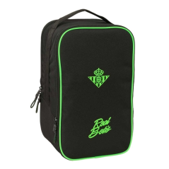 sac à chaussures noir et vert avec poignée Safta