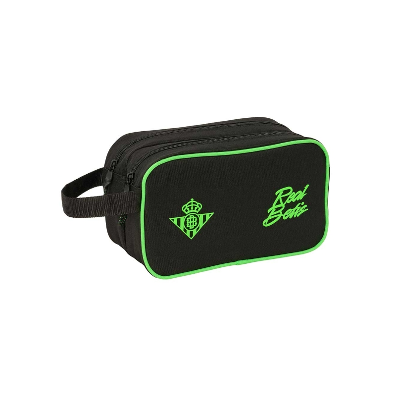 Safta Real Betis Balompie nécessaire 2 compartiments noir vert 26x15x12,5 cm