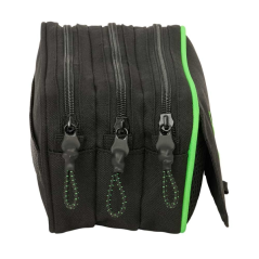trousse noire verte trois compartiments