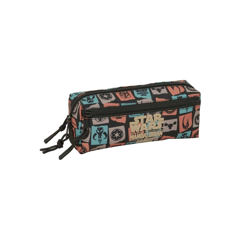 Trousse Mandalorian et Grogu 3 compartiments noir 22x8,5x6 cm Trousse Mandalorian et Grogu 3 compartiments noir 22x8,5x6 cm