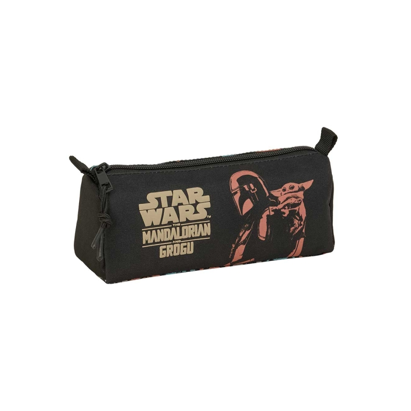 Trousse Mandalorian et Grogu 1 compartiment noir 21x8x7 cm Trousse Mandalorian et Grogu 1 compartiment noir 21x8x7 cm